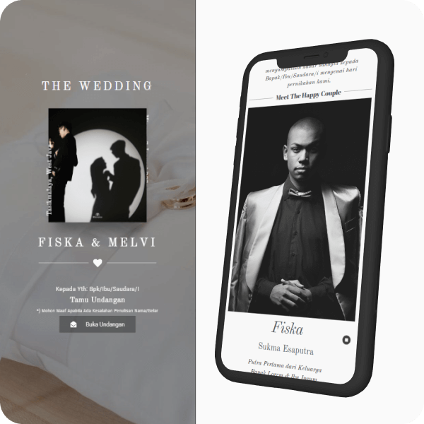 Contoh template undangan digital Minimalis Simplicity